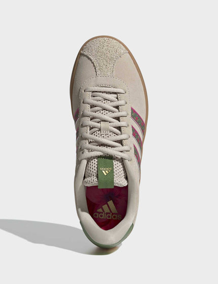 adidas VL Court 3.0 Shoes - Crystal Linen/Crew Green/Bahia Magentaimages5- The Sports Edit