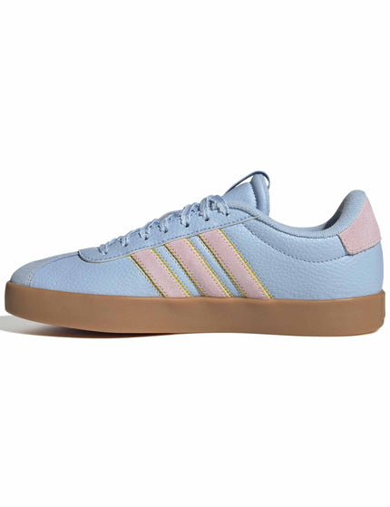 adidas VL Court 3.0 Shoes - Clear Sky/Clear Pink/Gold Metallicimages4- The Sports Edit