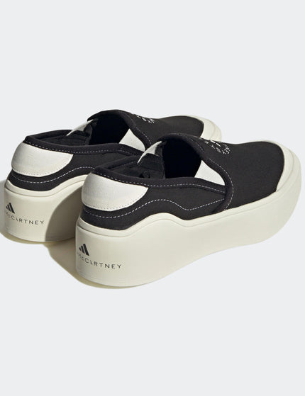 adidas X Stella McCartney Court Slip-On Shoes - Core Black/Off White/Cloud Whiteimages4- The Sports Edit