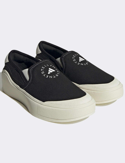 adidas X Stella McCartney Court Slip-On Shoes - Core Black/Off White/Cloud Whiteimages3- The Sports Edit