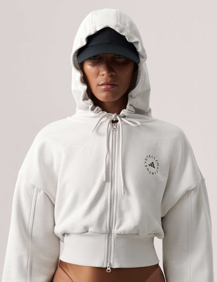 adidas X Stella McCartney Sportswear Cropped Hoodie - Chalk Pearlimages3- The Sports Edit