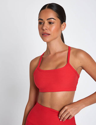 Spacedye Slim Racerback Bra - Candy Apple Red Heather