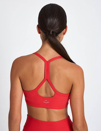 Spacedye Slim Racerback Bra - Candy Apple Red Heather
