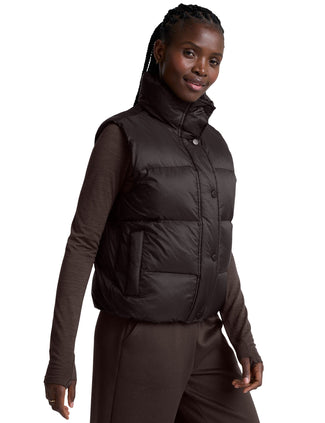 Big Cozy Puffer Vest - Dark Chocolate