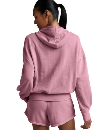 Fade Out Full Zip Hoodie - Washed Rich Raspberry