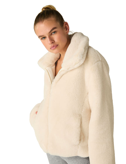 Beyond Yoga Faux Fur Jacket - Fresh Snowimages3- The Sports Edit