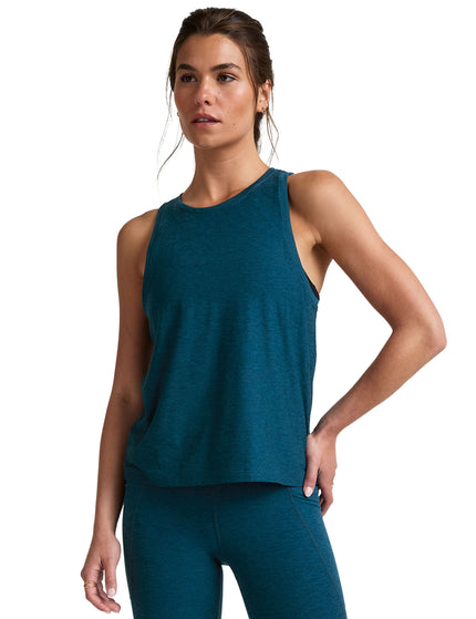 Beyond Yoga Featherweight Rebalance Tank - Blue Gem Heatherimages3- The Sports Edit