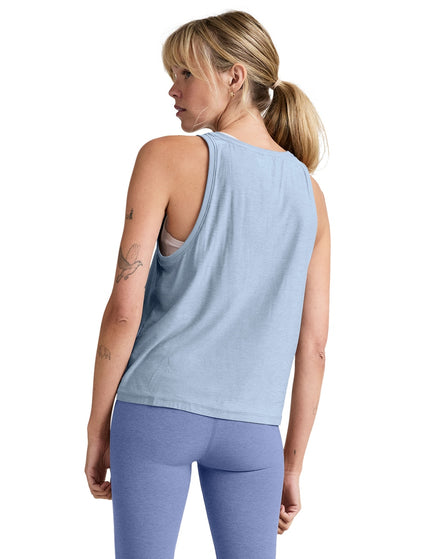 Beyond Yoga Featherweight Rebalance Tank - Blue Zen Heatherimages3- The Sports Edit