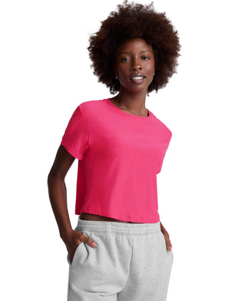 Featherweight Supreme Cropped Tee - Vivid Pink Heather