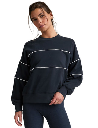 LuxeFleece Piper Oversized Sweatshirt - Nocturnal Navy