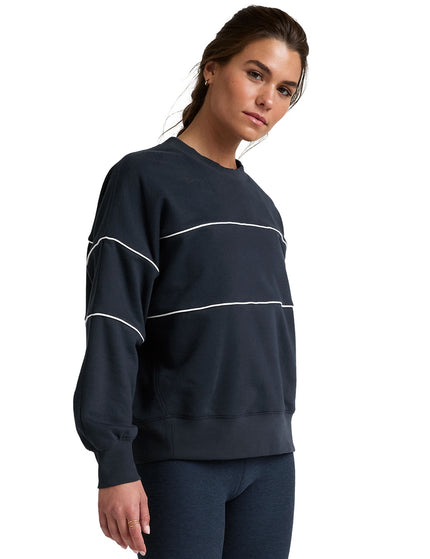 Beyond Yoga LuxeFleece Piper Oversized Sweatshirt - Nocturnal Navyimages2- The Sports Edit