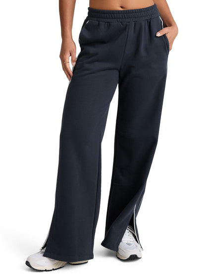 Beyond Yoga LuxeFleece Piper Wide Leg Pant - Nocturnal Navyimages1- The Sports Edit
