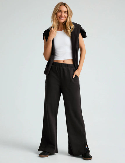 Beyond Yoga Open Ended Mid Rise Wide Leg Pant - Blackimages4- The Sports Edit