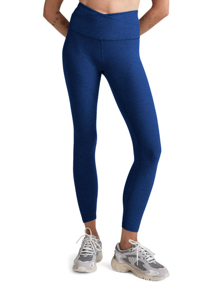 Beyond Yoga Spacedye At Your Leisure High Waisted Midi Legging - Marine Blue Heatherimages1- The Sports Edit