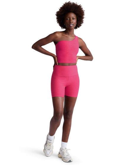 Beyond Yoga Spacedye Keep Pace 5" Biker Short - Vivid Pink Heatherimages4- The Sports Edit