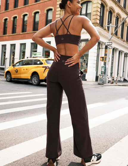 Beyond Yoga Spacedye Laid Back Wide Leg Pant - Dark Chocolate Heatherimages2- The Sports Edit