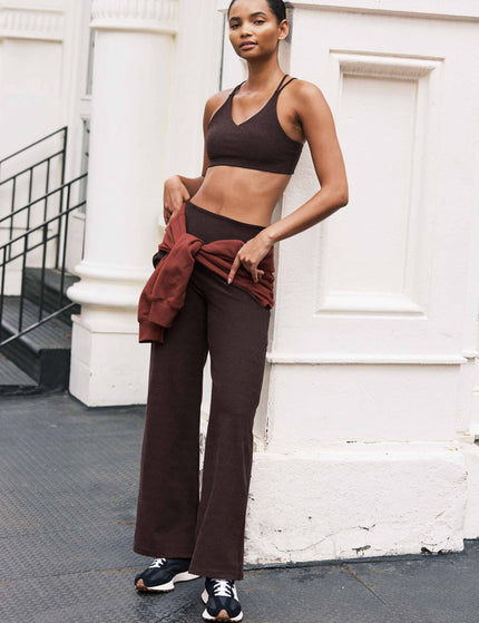 Beyond Yoga Spacedye Laid Back Wide Leg Pant - Dark Chocolate Heatherimages3- The Sports Edit