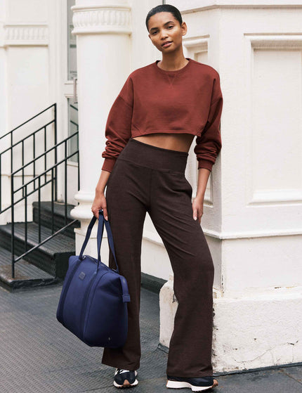 Beyond Yoga Spacedye Laid Back Wide Leg Pant - Dark Chocolate Heatherimages4- The Sports Edit