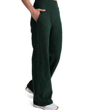 Spacedye Laid Back Wide Leg Pant - Dark Spruce Green Heather