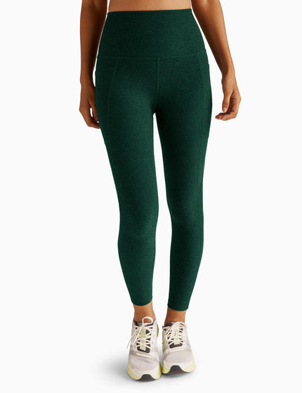 Beyond Yoga Spacedye Out Of Pocket High Waisted Midi Legging - Dark Spruce Green Heatherimages1- The Sports Edit