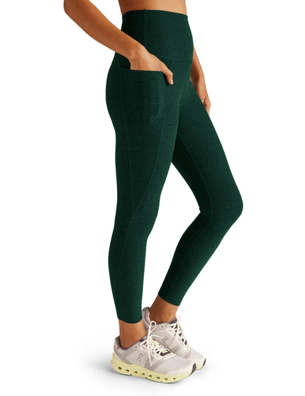 Beyond Yoga Spacedye Out Of Pocket High Waisted Midi Legging - Dark Spruce Green Heatherimages3- The Sports Edit