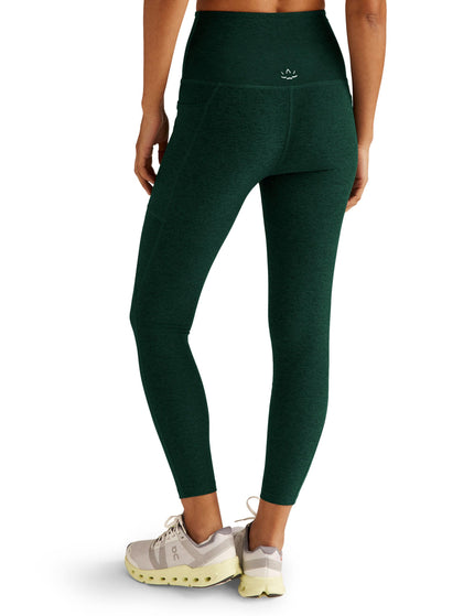 Beyond Yoga Spacedye Out Of Pocket High Waisted Midi Legging - Dark Spruce Green Heatherimages2- The Sports Edit