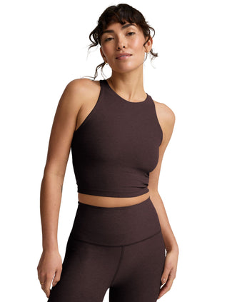 Spacedye Refocus Cropped Tank - Dark Chocolate Heather