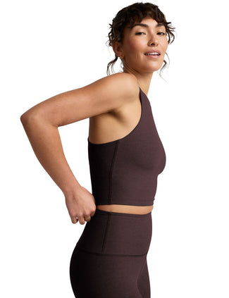 Spacedye Refocus Cropped Tank - Dark Chocolate Heather