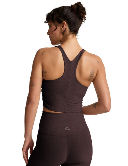 Beyond Yoga Spacedye Refocus Cropped Tank - Dark Chocolate Heatherimages3- The Sports Edit