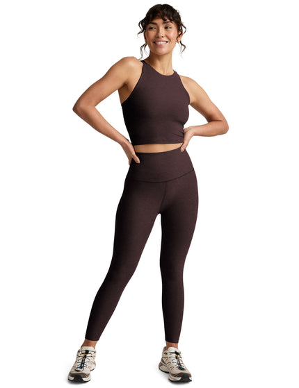 Beyond Yoga Spacedye Refocus Cropped Tank - Dark Chocolate Heatherimages4- The Sports Edit