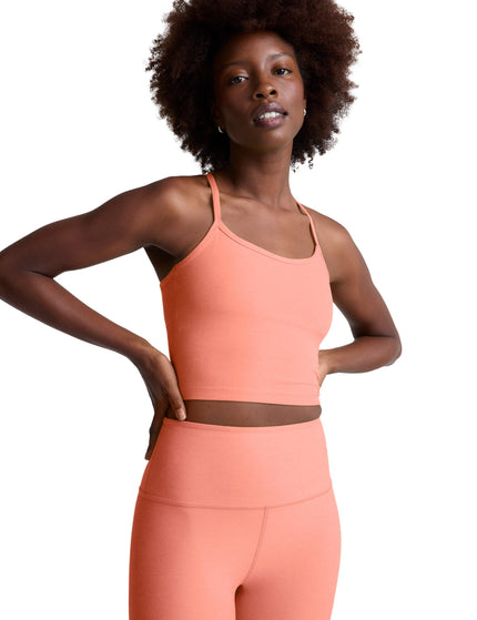 Beyond Yoga Spacedye Slim Racerback Cropped Tank - Dreamsicle Heatherimages1- The Sports Edit