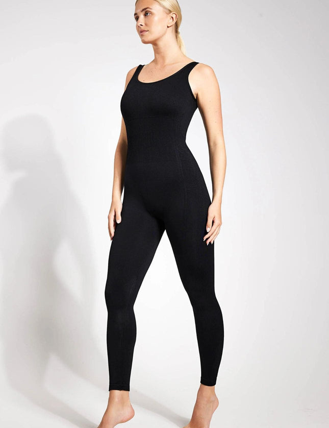 Hype Jumpsuit - Black  Black full bodysuit, Womens black bodysuit