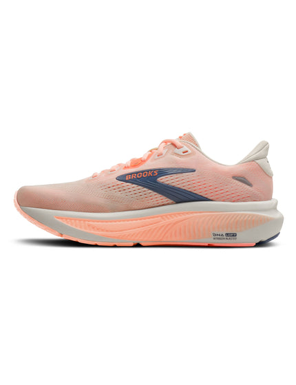 Brooks Ghost 18 - Star White/Cyber Peach/Greyimages3- The Sports Edit