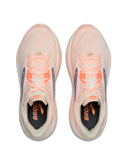 Brooks Ghost 18 - Star White/Cyber Peach/Greyimages6- The Sports Edit