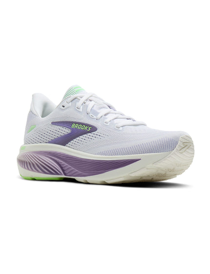 Brooks Ghost 18 - White/Purple Hebe/Greenimages2- The Sports Edit