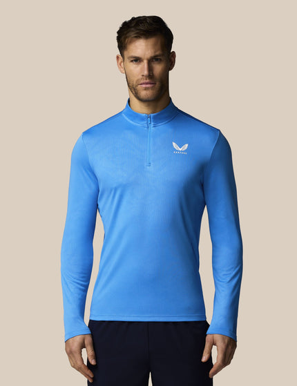 Castore Adapt All-Over Print Quarter Zip Long Sleeve Top - Blueimages1- The Sports Edit