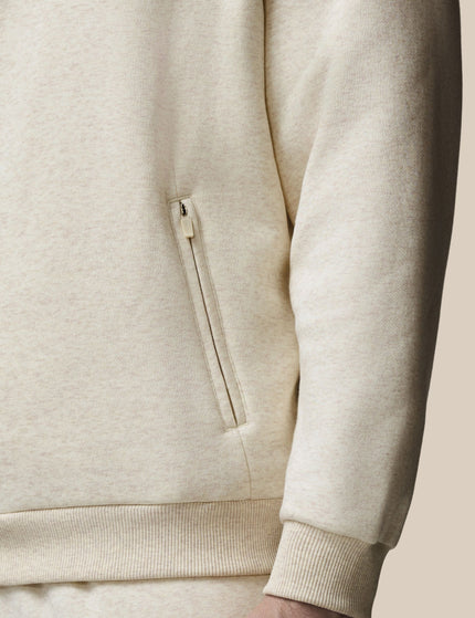 Castore Adapt Cotton Fleece Quarter Zip Sweatshirt - Oatmeal Marlimages4- The Sports Edit