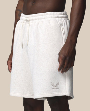 Cotton Fleece Shorts - Oatmeal Marl