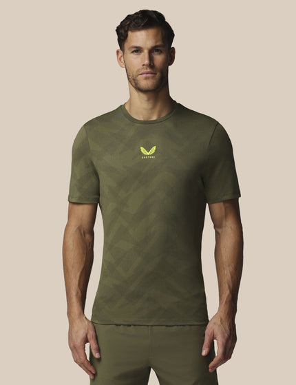 Castore Apex Engineered Short Sleeve T-Shirt - Ivy Greenimages1- The Sports Edit