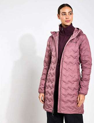 Delta Ridge II Hooded Long Down Puffer - Fig