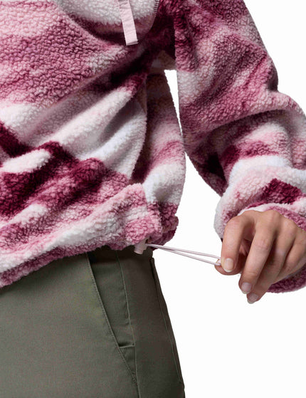 Columbia Helvetia II Cropped Sherpa Half Snap Printed Fleece - Antique Mauve/Summitsimages4- The Sports Edit