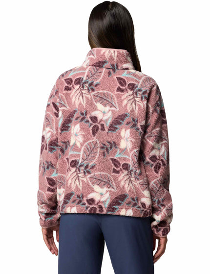 Columbia Helvetia II Cropped Sherpa Half Snap Printed Fleece - Fig Pasteled Multiimages2- The Sports Edit