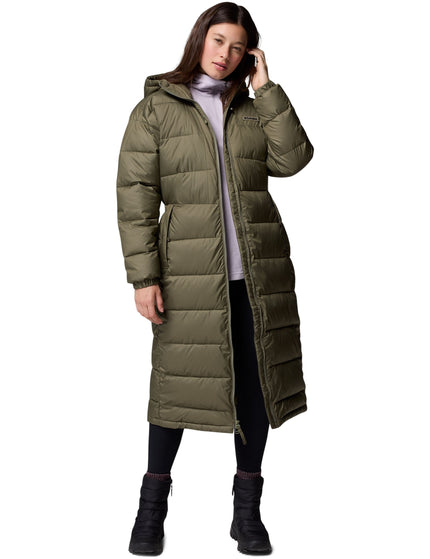 Columbia Pike Lake III Long Hooded Puffer Jacket - Stone Greenimages1- The Sports Edit