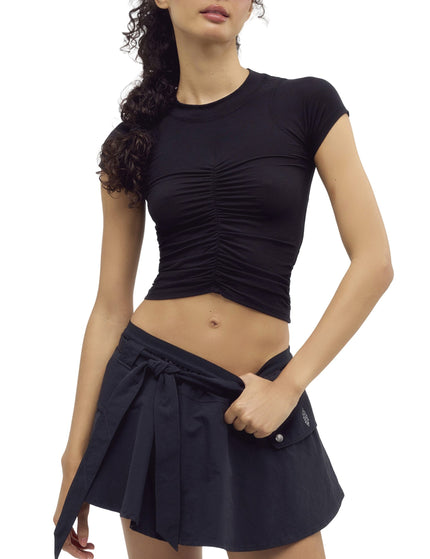 FP Movement Tempo Ruched Short Sleeve Tee - Blackimages4- The Sports Edit