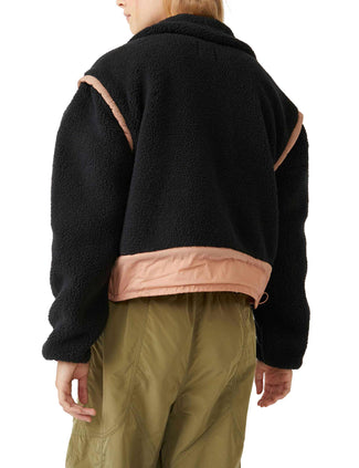 Courtside Fleece - Black/Peach Bark
