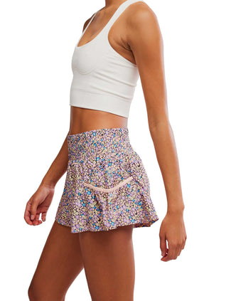 Get Your Flirt On Printed Shorts - Ditsy Peach Combo