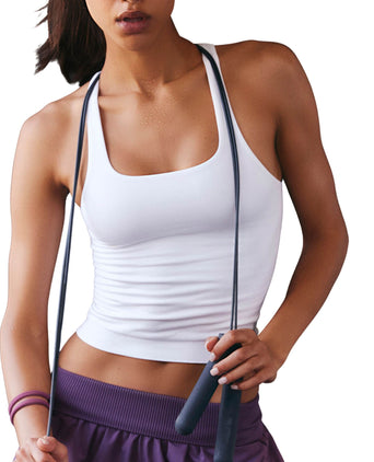 Go To Smooth Square Neck Cami - White