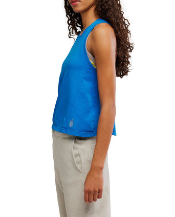 Hot Shot Twist Tank - Light Cobalt