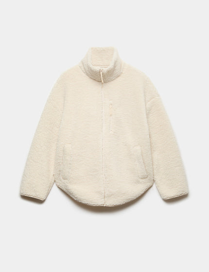 Goodmove Borg Zip Up Longline Fleece Jacket - Ecruimages6- The Sports Edit