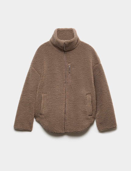 Goodmove Borg Zip Up Longline Fleece Jacket - Soft Brownimages5- The Sports Edit